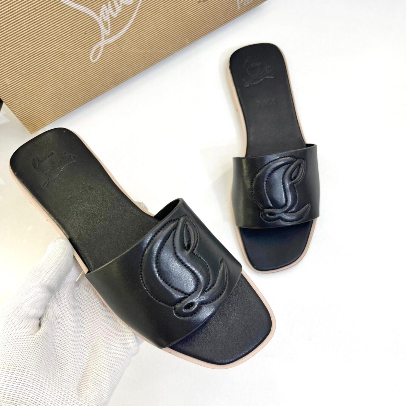 WhatsApp Image 2025-08-22 at 8.37.56 PM Christian Louboutin Black Mules Flat