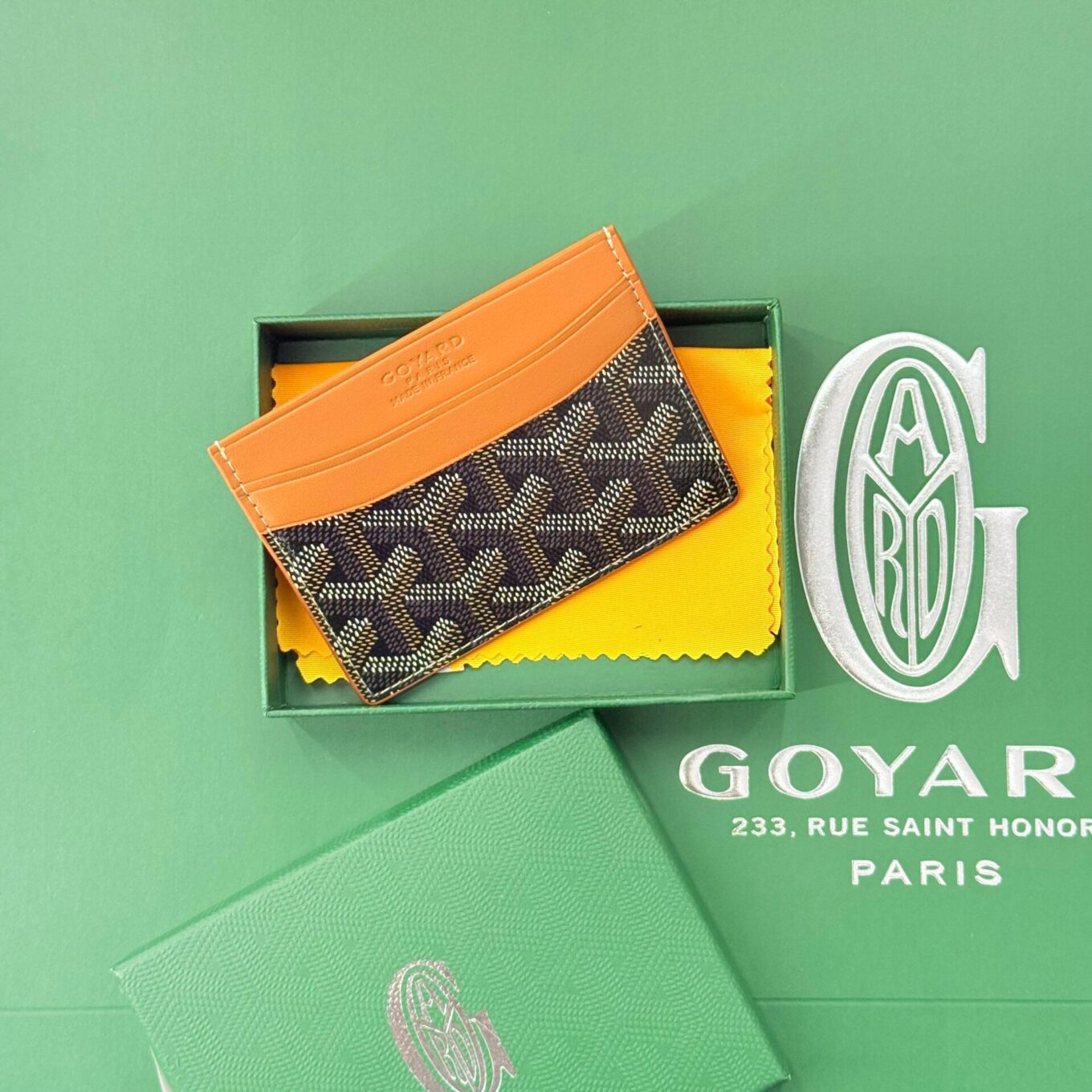 Goyard Saint Sulpice Brown Color Card Holder Wallet (With Box)