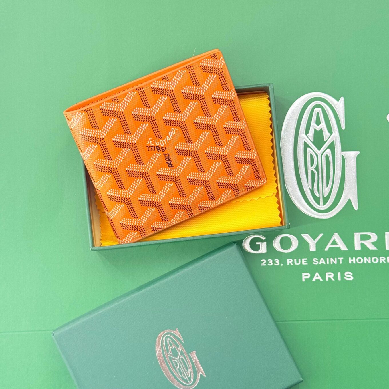 Goyard Victoire Orange Color Wallet (With Box)