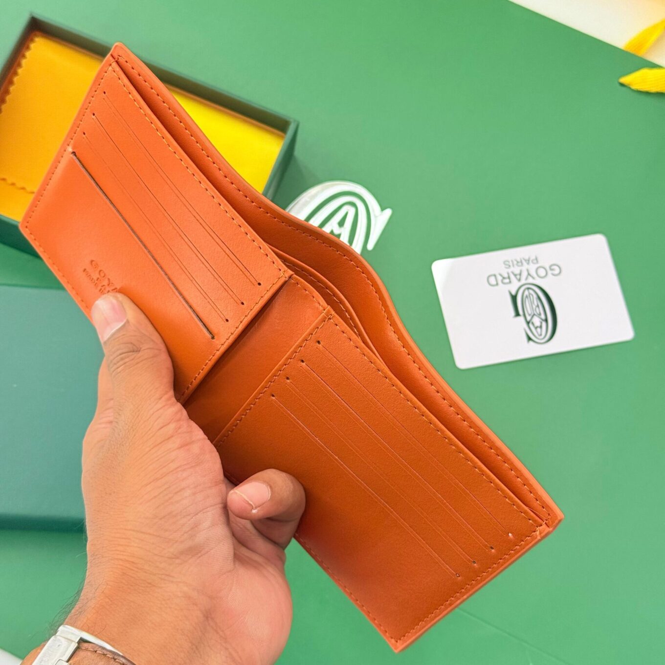 Goyard Victoire Orange Color Wallet (With Box)