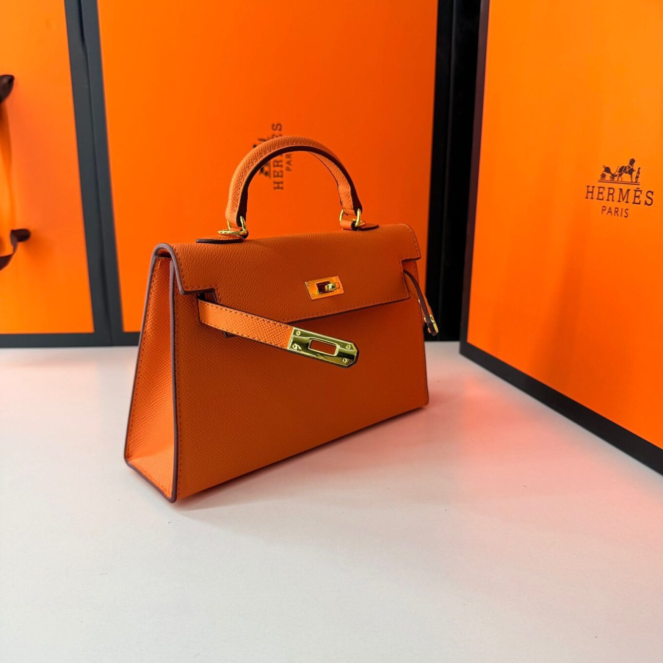 Hermes Kelly Mini Orange Handbag