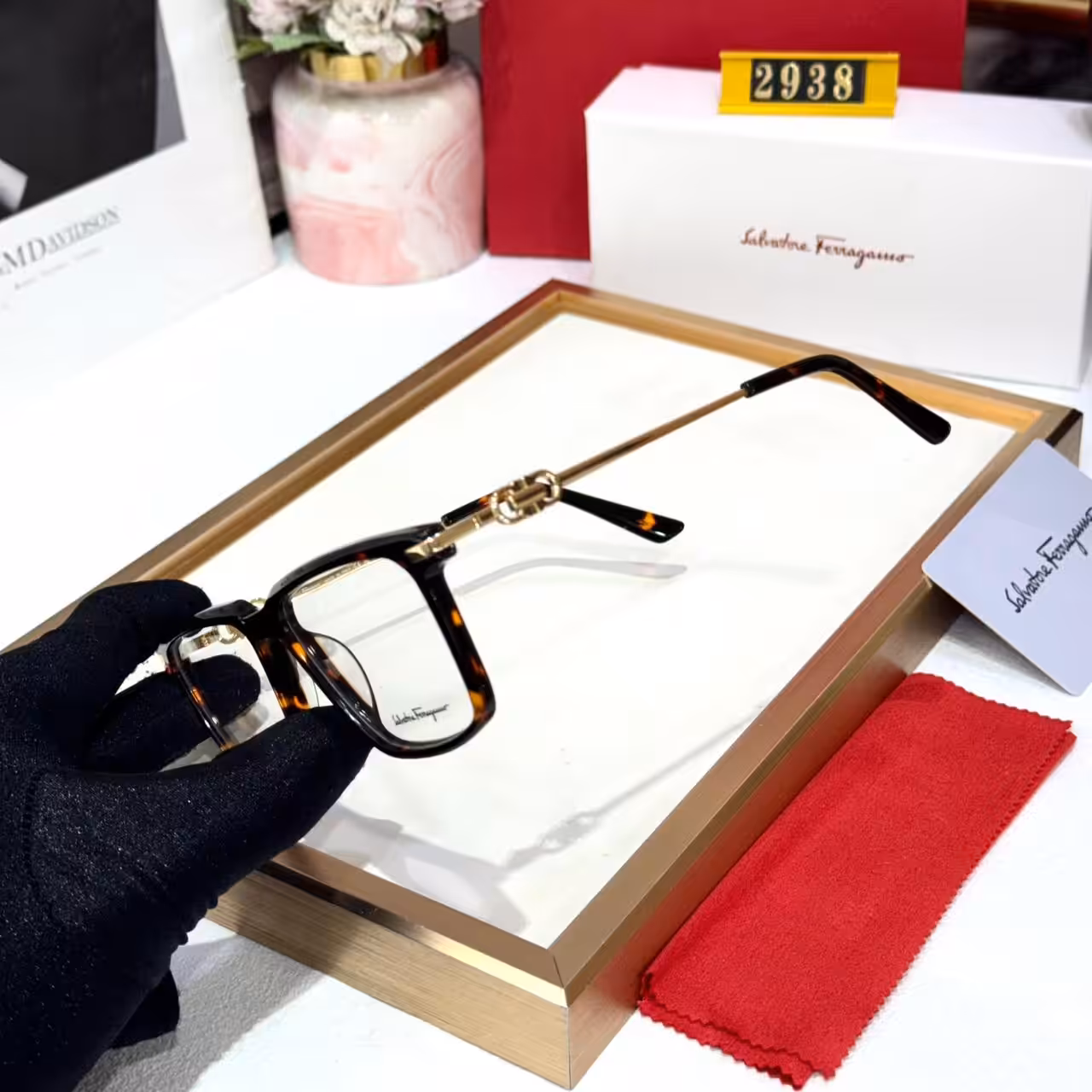 Salvatore Ferragamo Square  unisex Eyeglassses