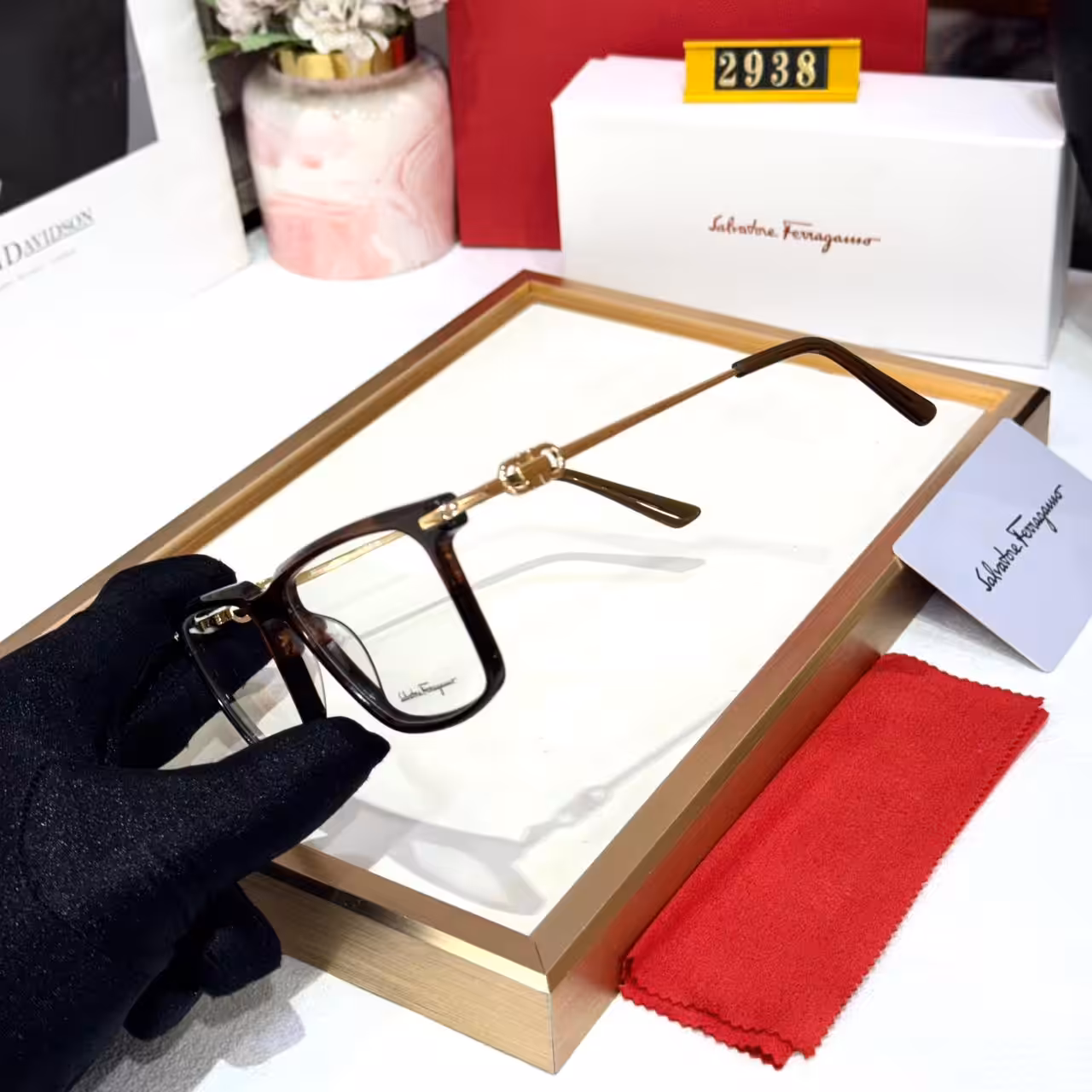 Salvatore Ferragamo Square  unisex Eyeglassses