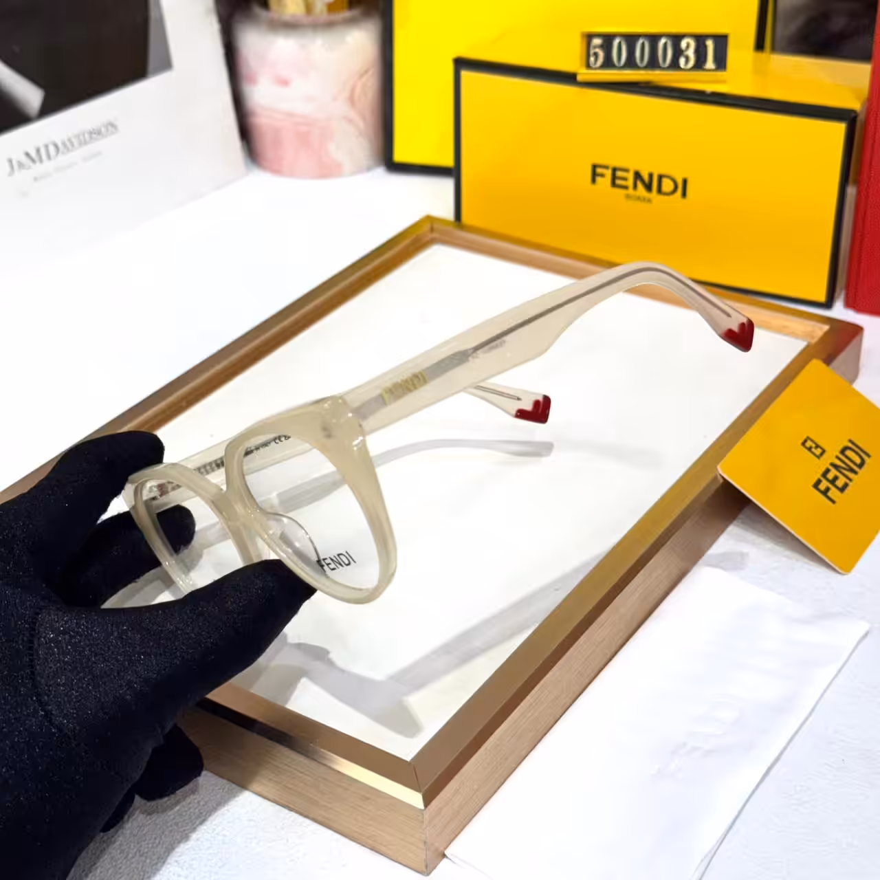 Fendi White Cateye Women's Eyeglasses