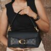 Coach Plaque Black Signature Shoulder Bag