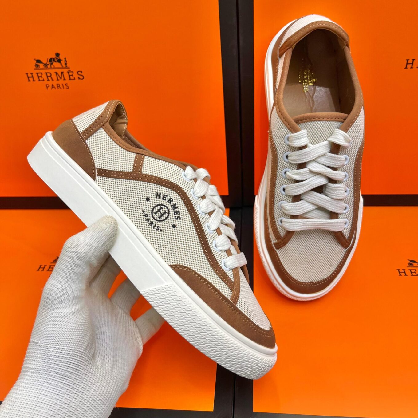 Hermes Brown Get Sneaker