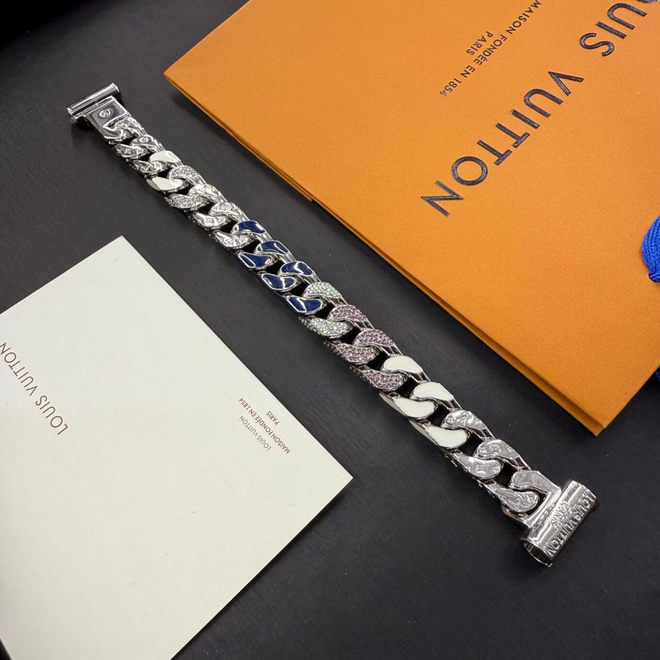 Louis Vuitton Tied Up White Blue Pink Fusion Men’s Bracelet