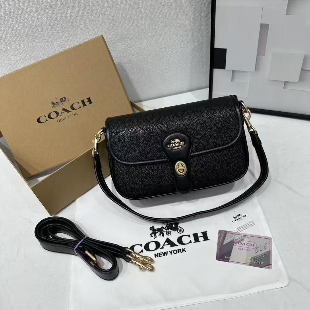 Coach Hadley Black Shoulder Bag (With Box)
