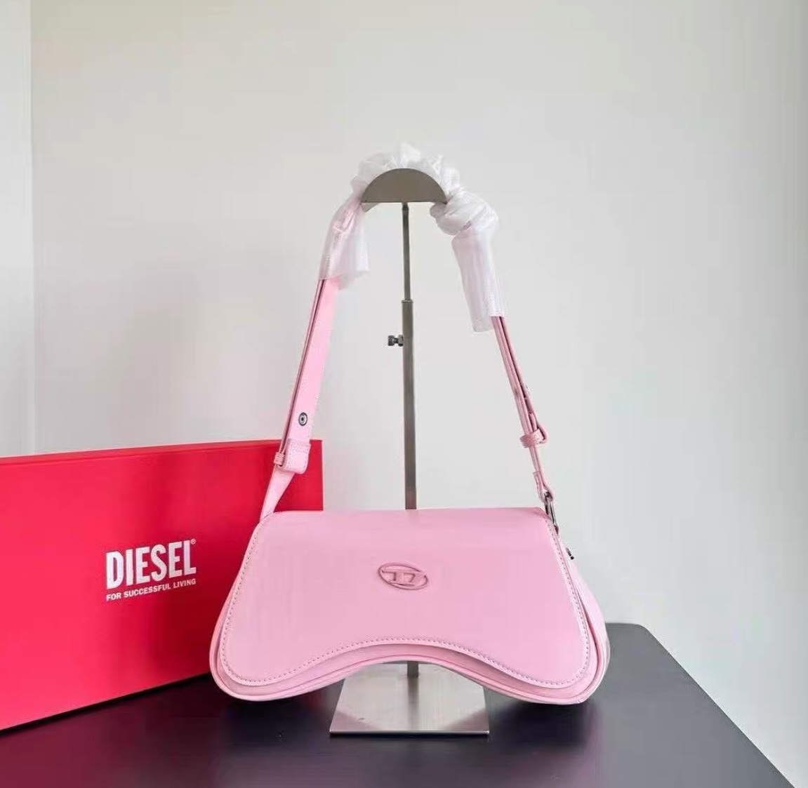 WhatsApp Image 2025-09-07 at 12.24.47 AM Diesel Play Pink Crossbody Bag