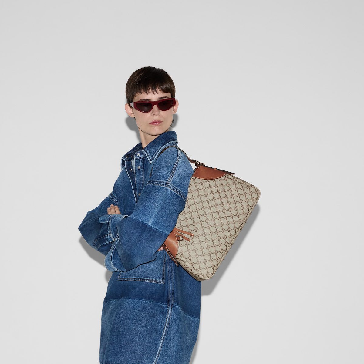 Gucci Emblem Medium Shoulder Bag