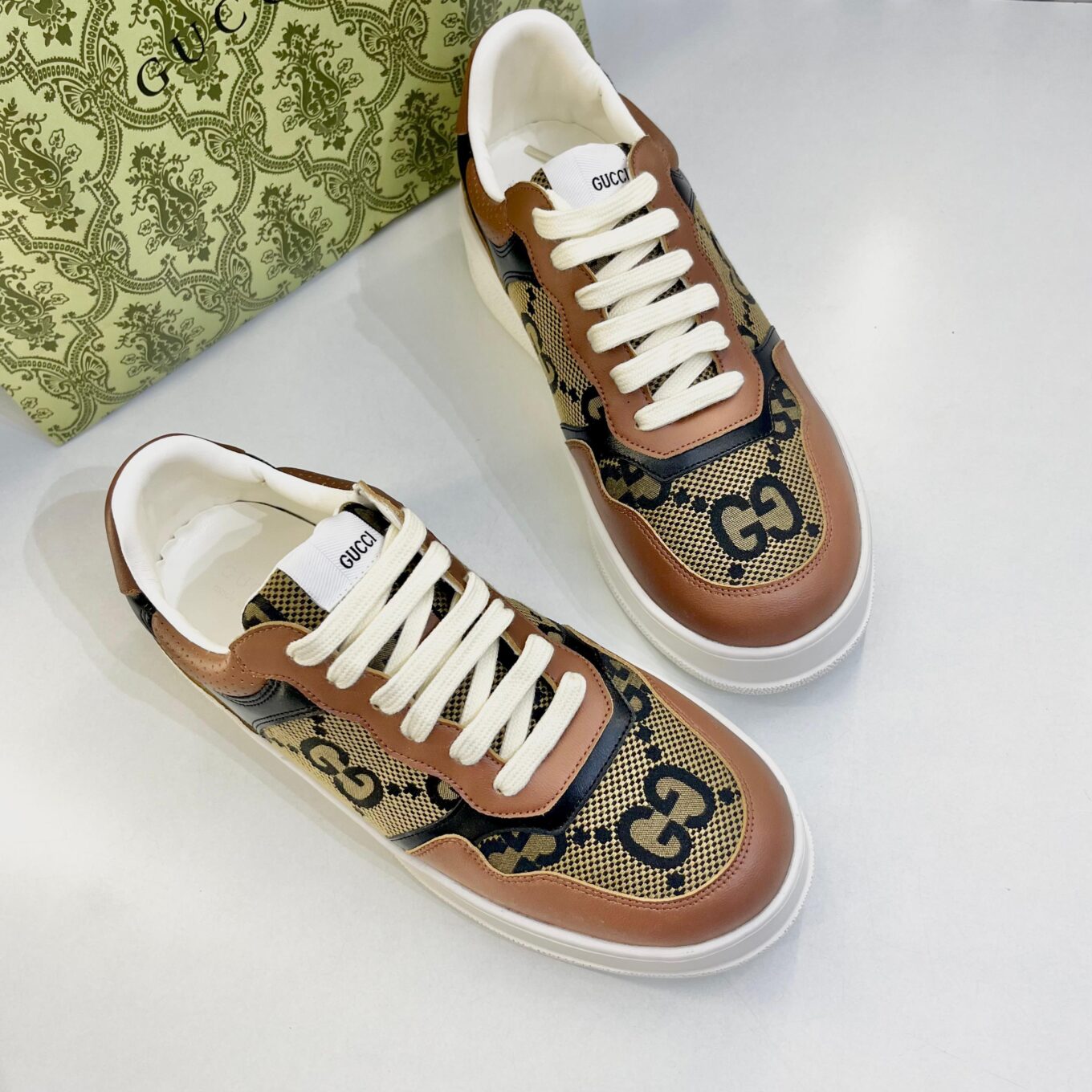 WhatsApp Image 2025-09-08 at 7.50.46 PM Gucci GG Brown Trainer Sneaker