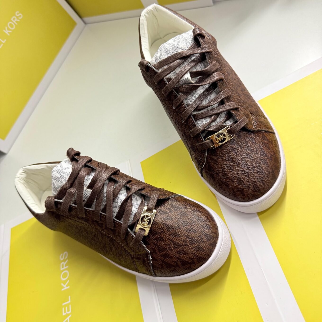 Michael Kors Keaton Logo Coffee Color Sneaker