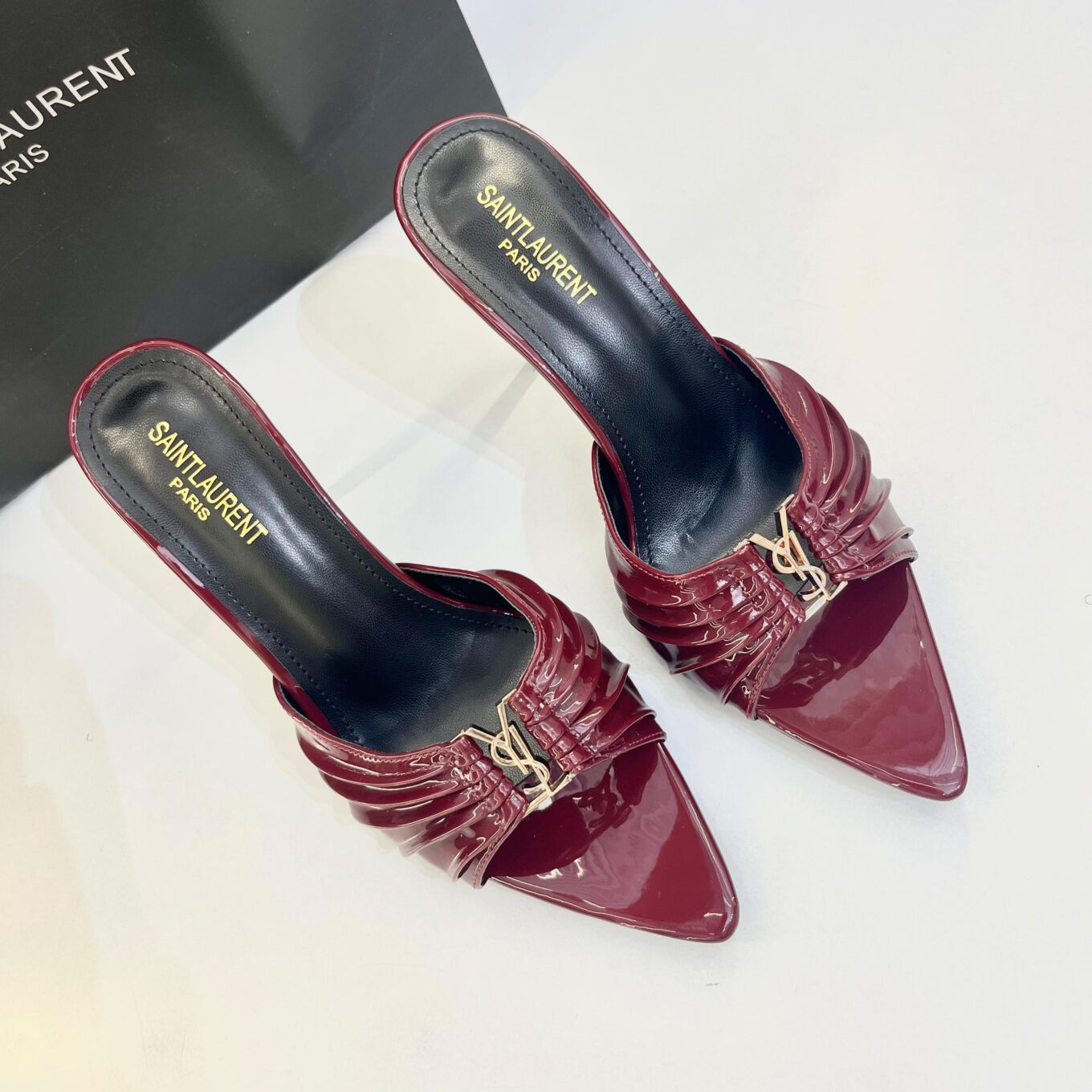 Ysl Babylone Maroon Mules