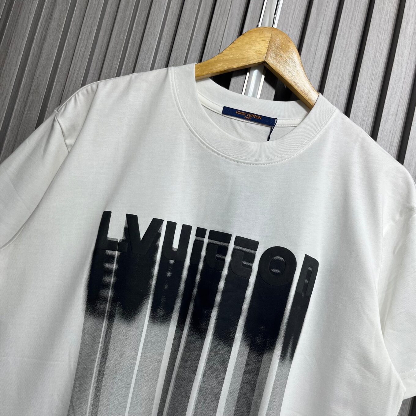 Louis Vuitton White Gradient Logo T-Shirt For Men