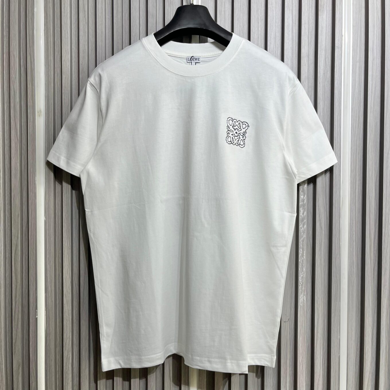 WhatsApp Image 2025-09-13 at 2.19.49 PM Loewe White Embroidered T-Shirt For Men