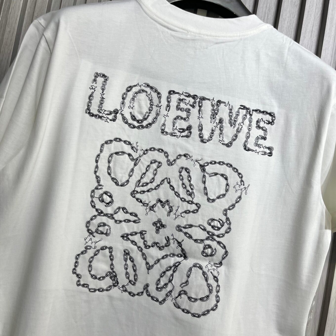 Loewe White Embroidered T-Shirt For Men