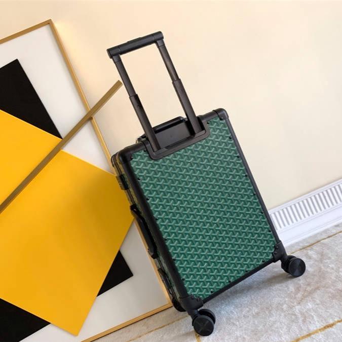 Goyard Bourget PM Green 20Inch Cabin Trolley Bag
