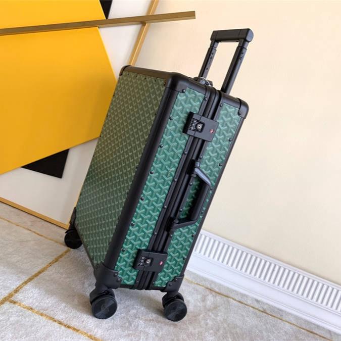Goyard Bourget PM Green 20Inch Cabin Trolley Bag