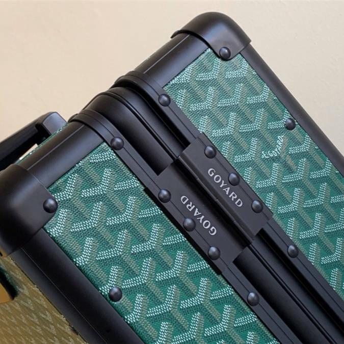 Goyard Bourget PM Green 20Inch Cabin Trolley Bag