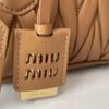 Miu Miu Arcadie Matlasse Nappa Brown Bowling Bag (With Box)