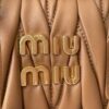 Miu Miu Arcadie Matlasse Nappa Brown Bowling Bag (With Box)