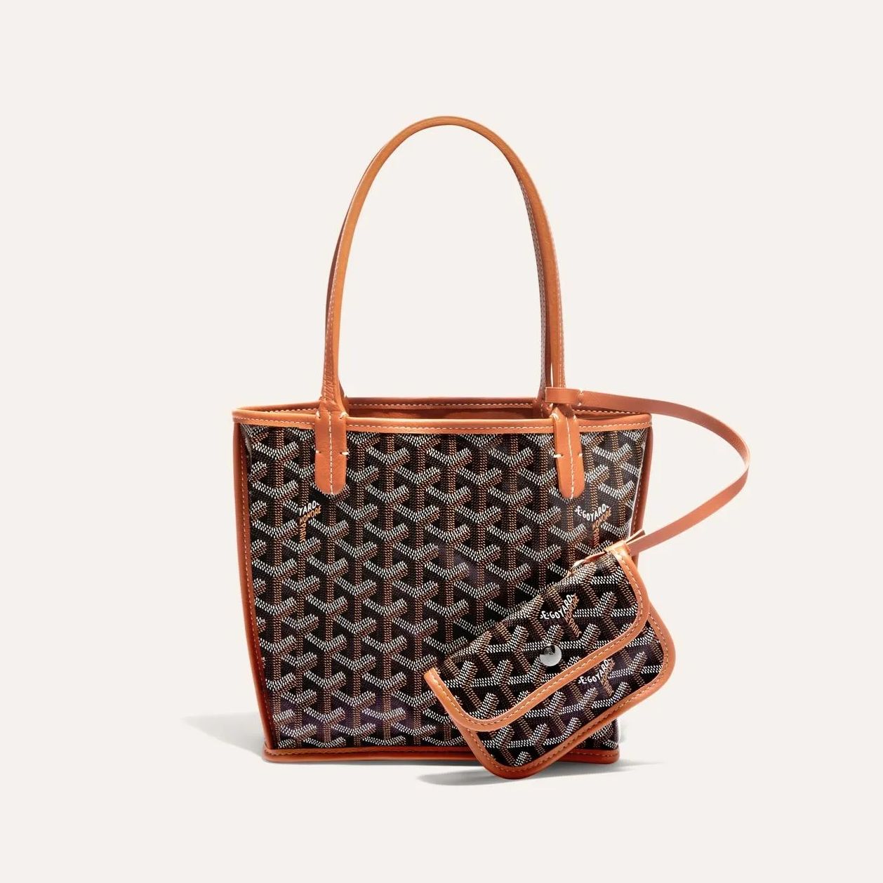 Goyard Anjou Mini Inside Out Brown Tote