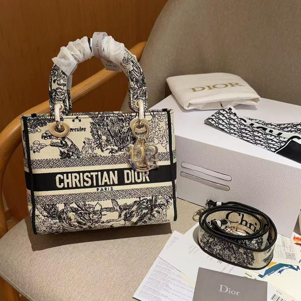 Dior Lady D-Lite Premium Quality Hand Bag (With Double Box)