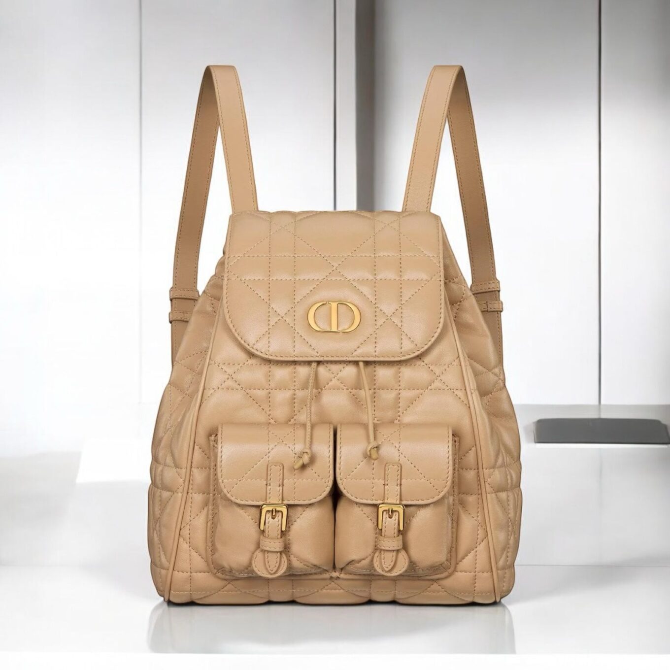 WhatsApp Image 2025-09-26 at 4.39.56 PM Christian Dior Caro Khaki Medium Backpack