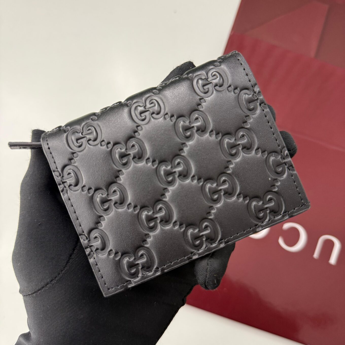 Gucci Emblem Black Bifold Wallet
