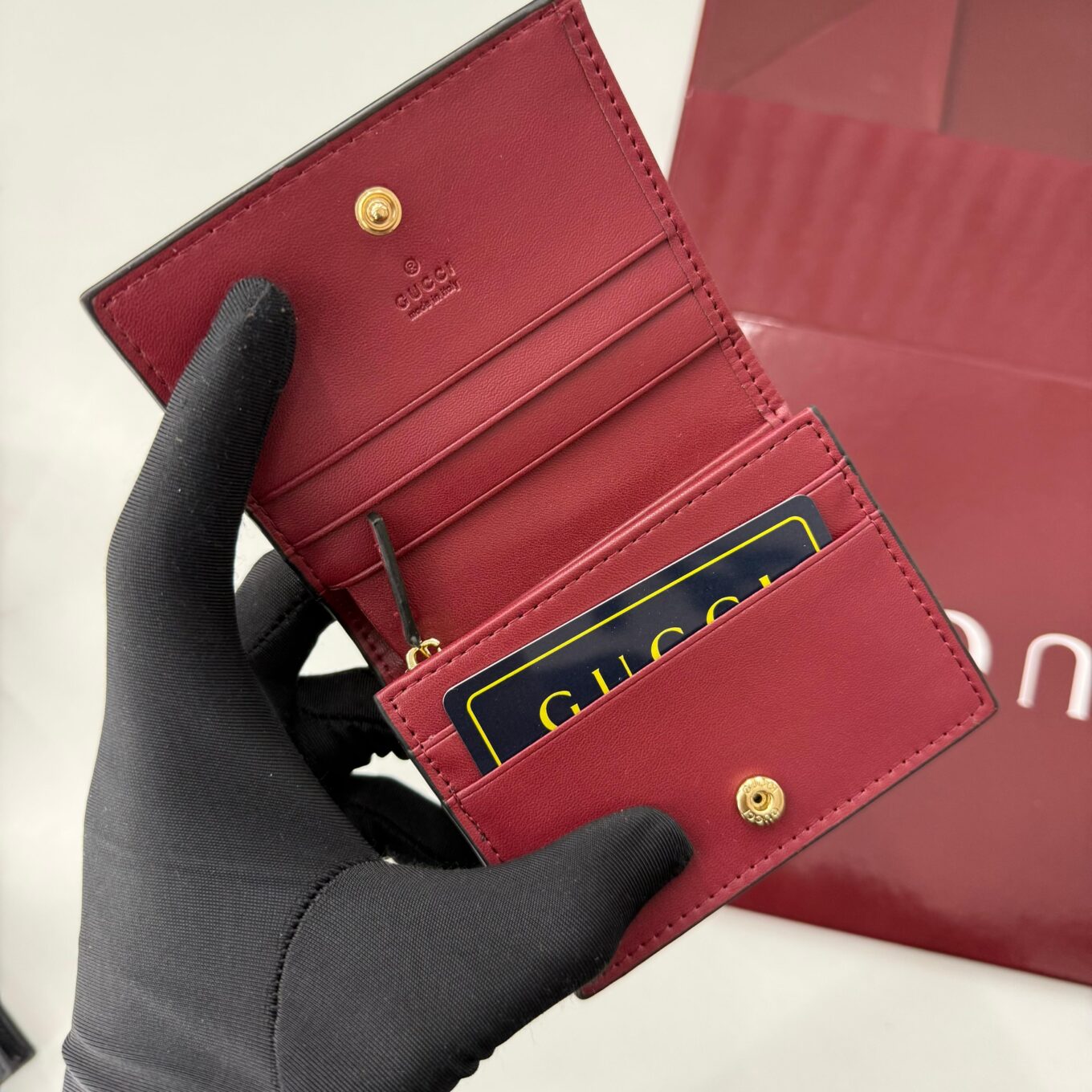 Gucci Softbit Premium Wine Colour Wallet
