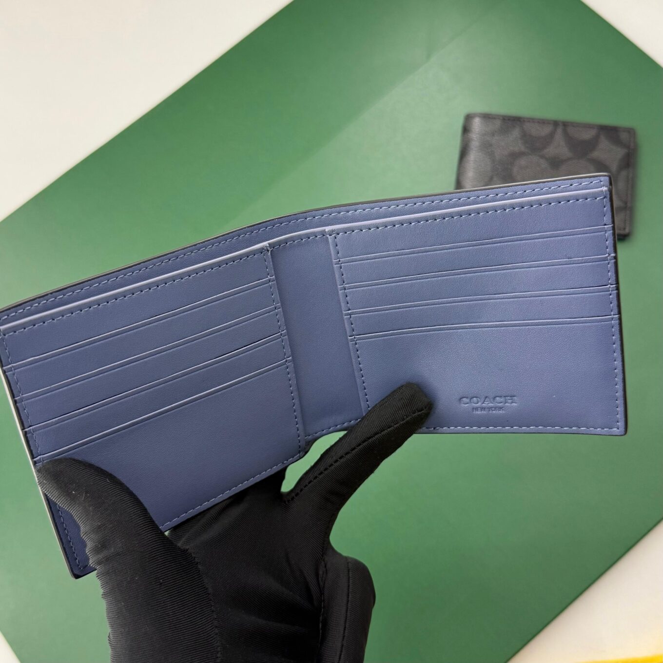 Coach Black Canvas Pink Patch Men’s Wallet With Card Holder