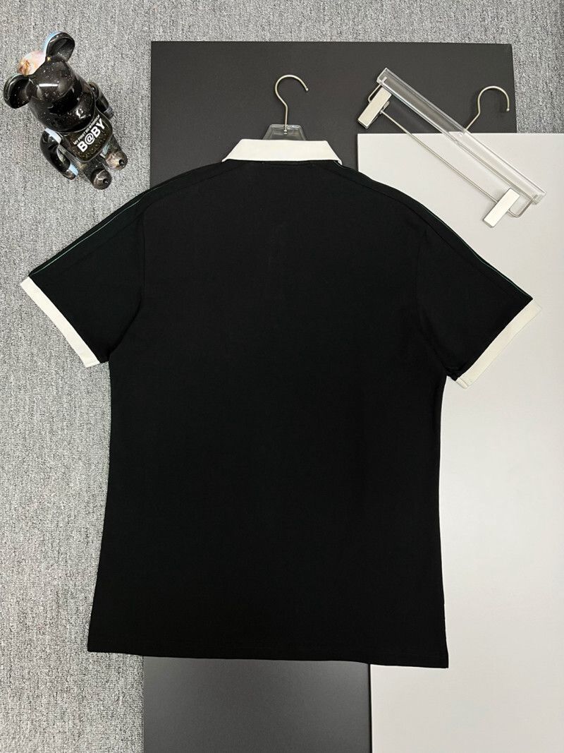 Gucci Black Polo Tshirt with White Collar