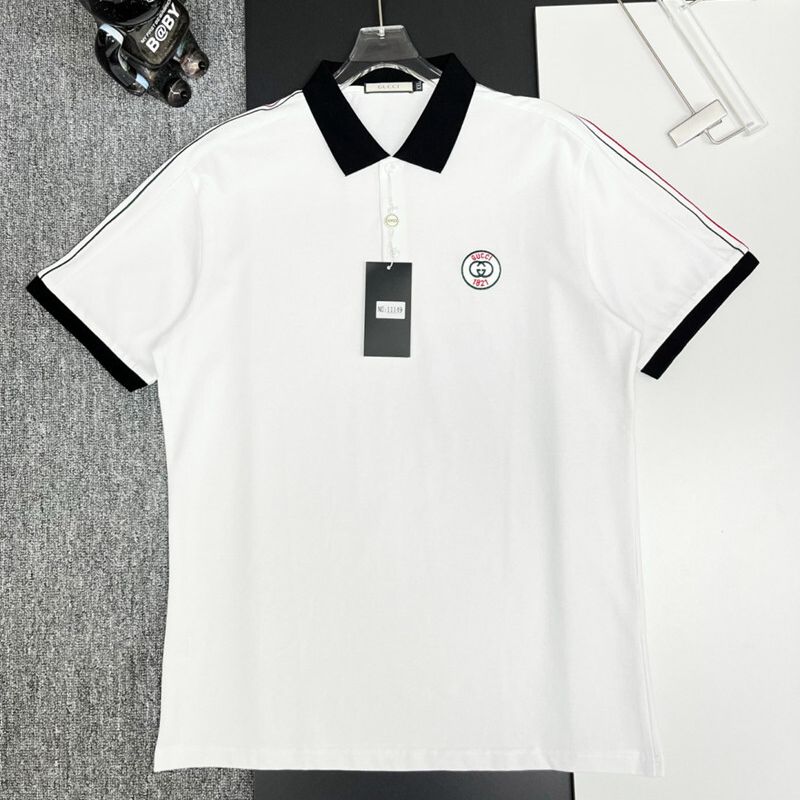 WhatsApp Image 2025-10-03 at 5.03.33 PM Gucci White Polo Tshirt with Black Collar