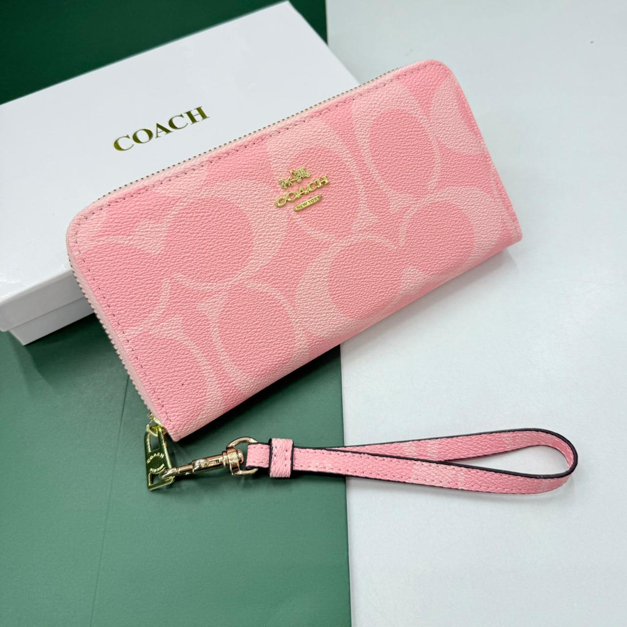 WhatsApp Image 2025-10-06 at 10.19.32 PM Coach Accordion Pink Signature Zipper Wallet