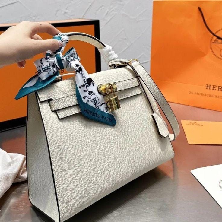 Hermes Kelly 28cm White Premium Handbag (With Double Box)