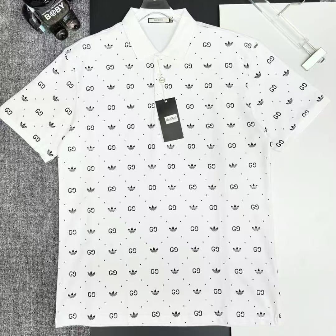 Gucci adi-das White Polo Tshirt