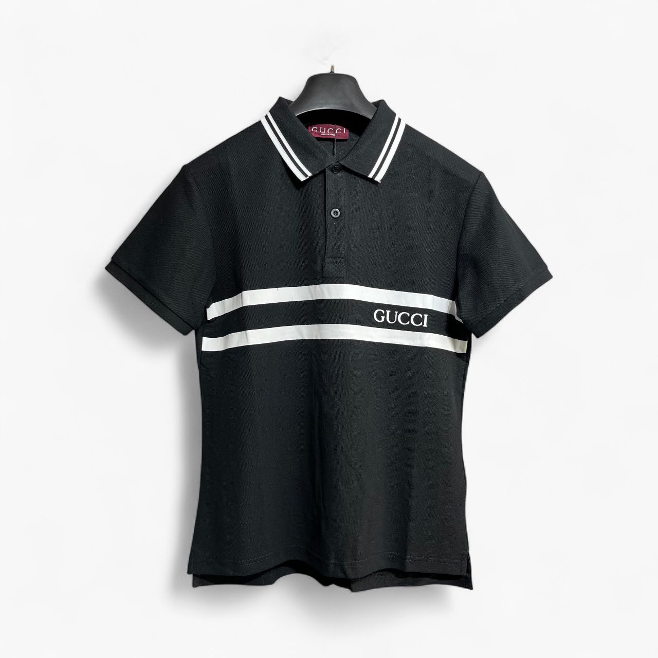 Gucci Black Strip Polo Tshirt