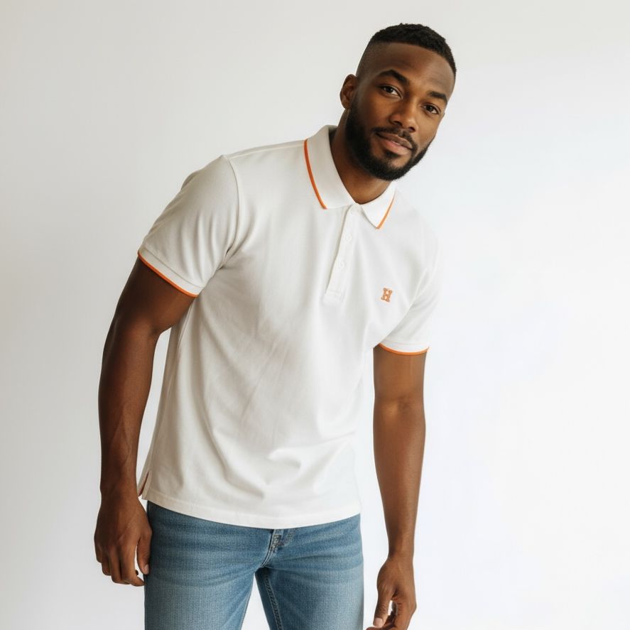 WhatsApp Image 2025-10-11 at 5.33.38 PM Hermes White Polo Tshirt