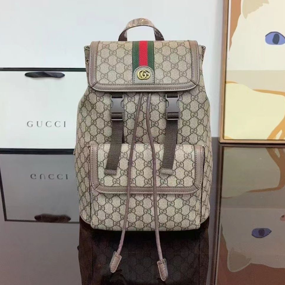 WhatsApp Image 2025-10-15 at 5.30.22 PM Gucci Ophidia Beige and Ebony Supreme Backpack