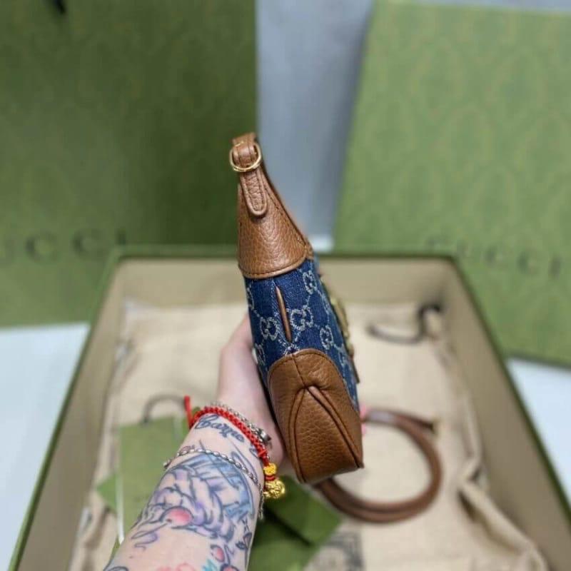 Gucci Jackie 1961 Denim Mini Shoulder Bag (With Box)