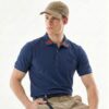 Gucci Blue Polo Tshirt with Web Stripe Collar
