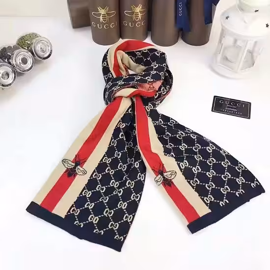 WhatsApp Image 2025-10-31 at 7.51.26 PM Gucci Bee Blue Unisex Scarf