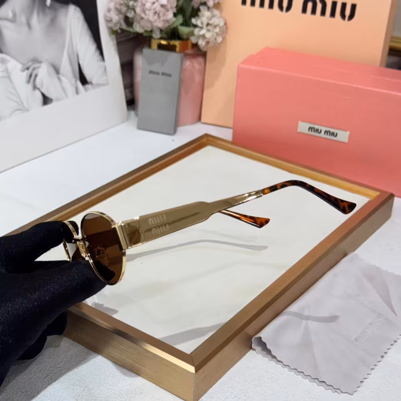 Miu Miu Oval Frame Unisex Sunglass