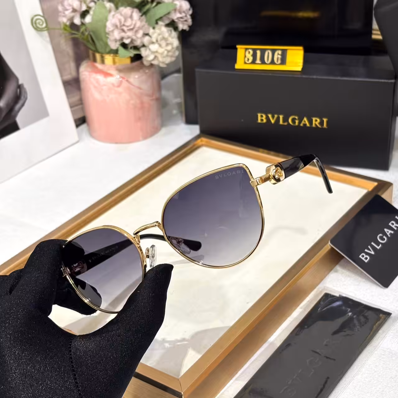 Bvlgari Cateye Indigo Tine Women’s Sunglass