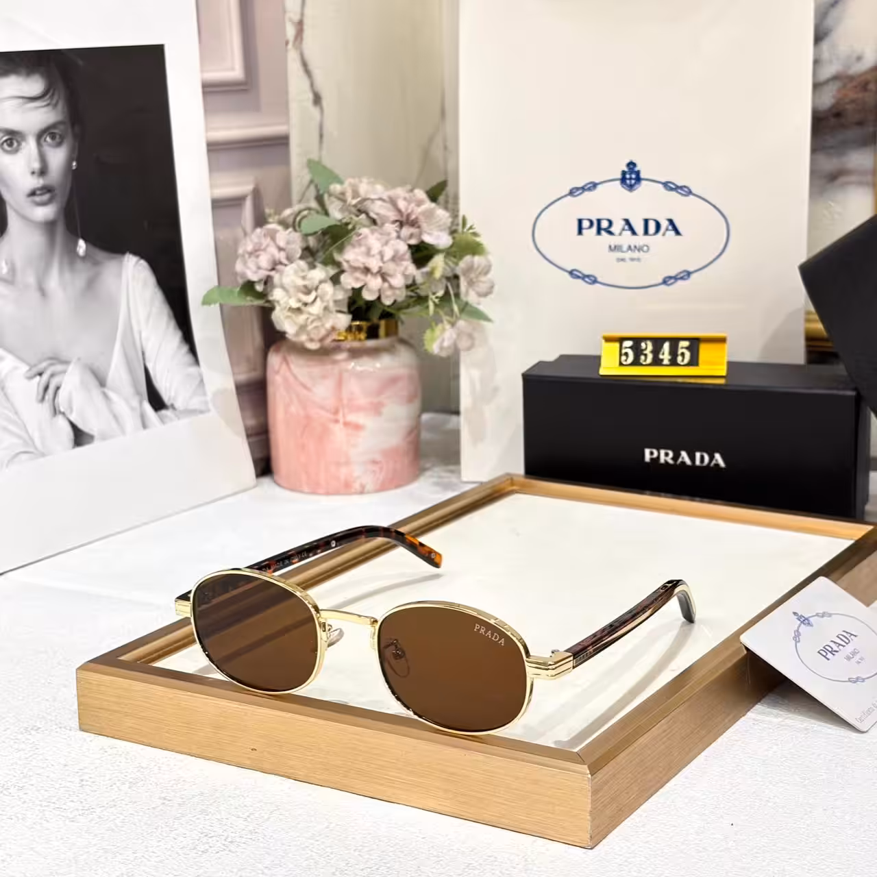 WhatsApp Image 2025-11-01 at 7.33.50 PM Prada Round Brown Tint Unisex Sunglass
