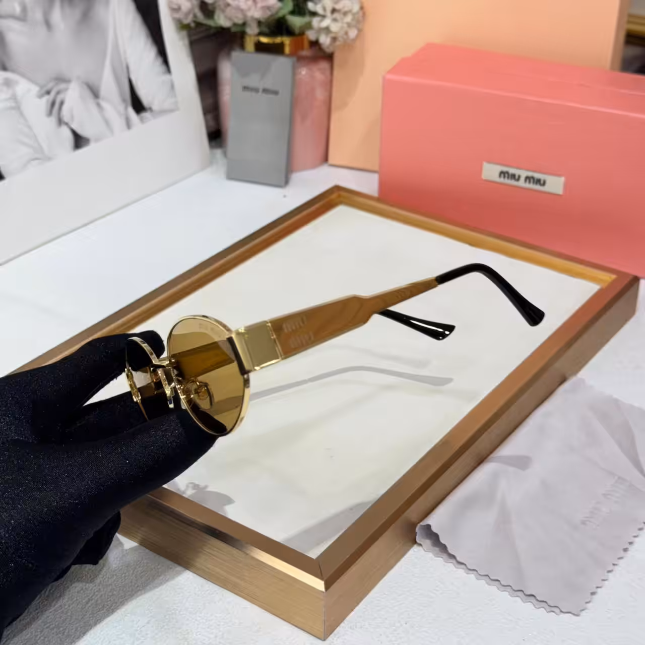 Miu Miu Oval Frame Unisex Sunglass