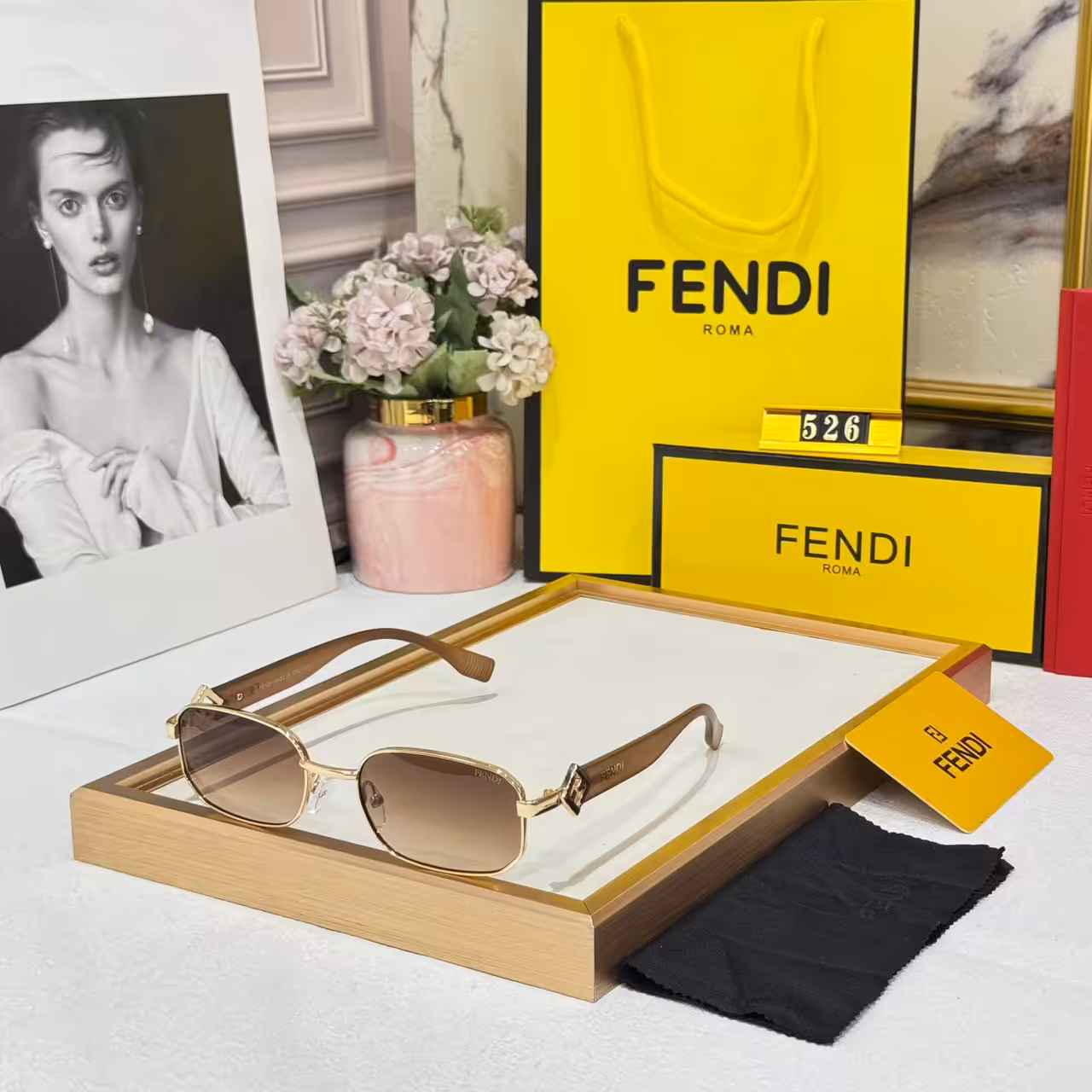 WhatsApp Image 2025-11-03 at 4.55.47 PM (1) Fendi FF Rectangular Brown Tint Men’s Sunglass