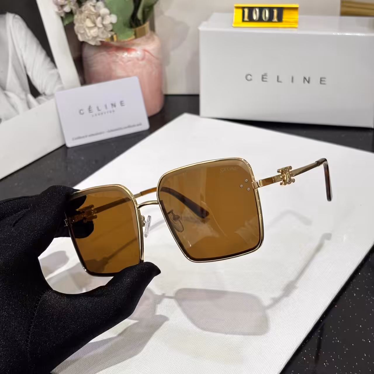 Celine Square Oversized Brown Tint Women’s Sunglass