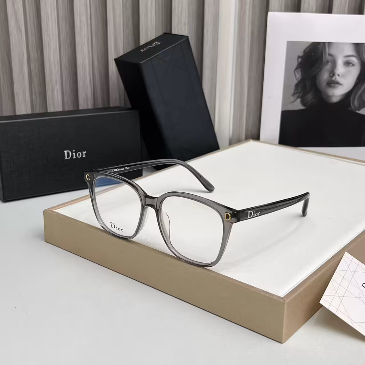Dior CD Wayfarer Gray Frame Premium Unisex Eyeglass