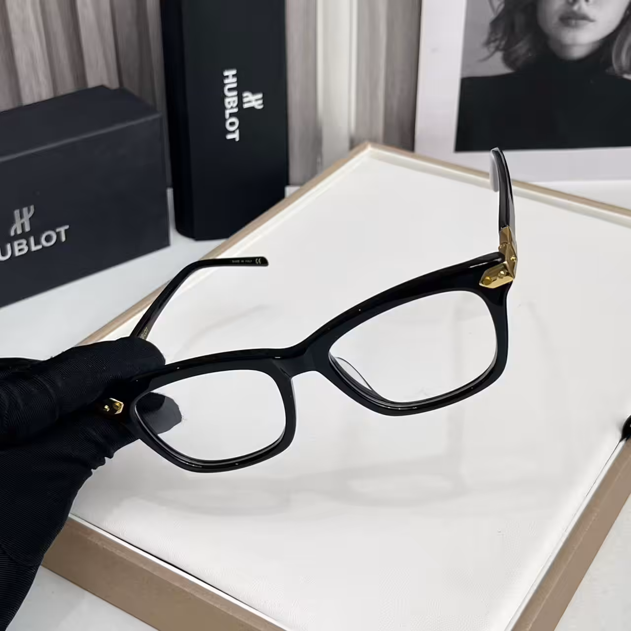 Hublot wayfarer Black Premium Unisex Optical Frame